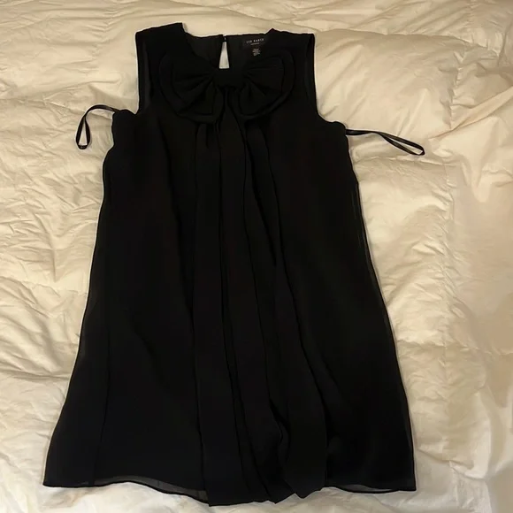 ted baker bow dress black Ted Baker | Dresses | Ted Baker Black Chiffon Bow Mini Dress